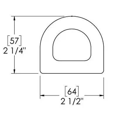 Trail-Gear 1/2" Steel Weld-On D-Tab - Wheel Every Weekend