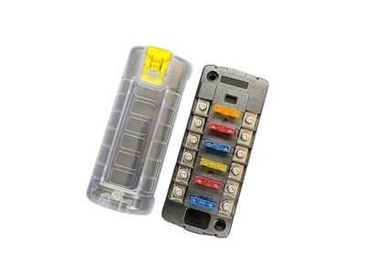 6 Circuit Independent Fuse Block Standard Blade with Cover ICS FAB