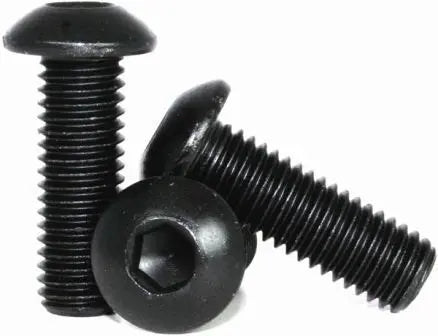 Button Head Hex Drive Screw Black-Oxide Alloy Steel, 1/4"-20 Thread, 5/8" Long (pack of four) - Wheel Every Weekend