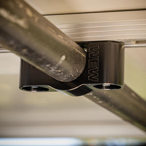 Replace the flimsy stock rooftop tent mounts with our safer, more secure mounts. Our patented design wraps completely around your crossbar and protects the bolt and security nut. We include proprietary nuts and socket keyed only to our company.