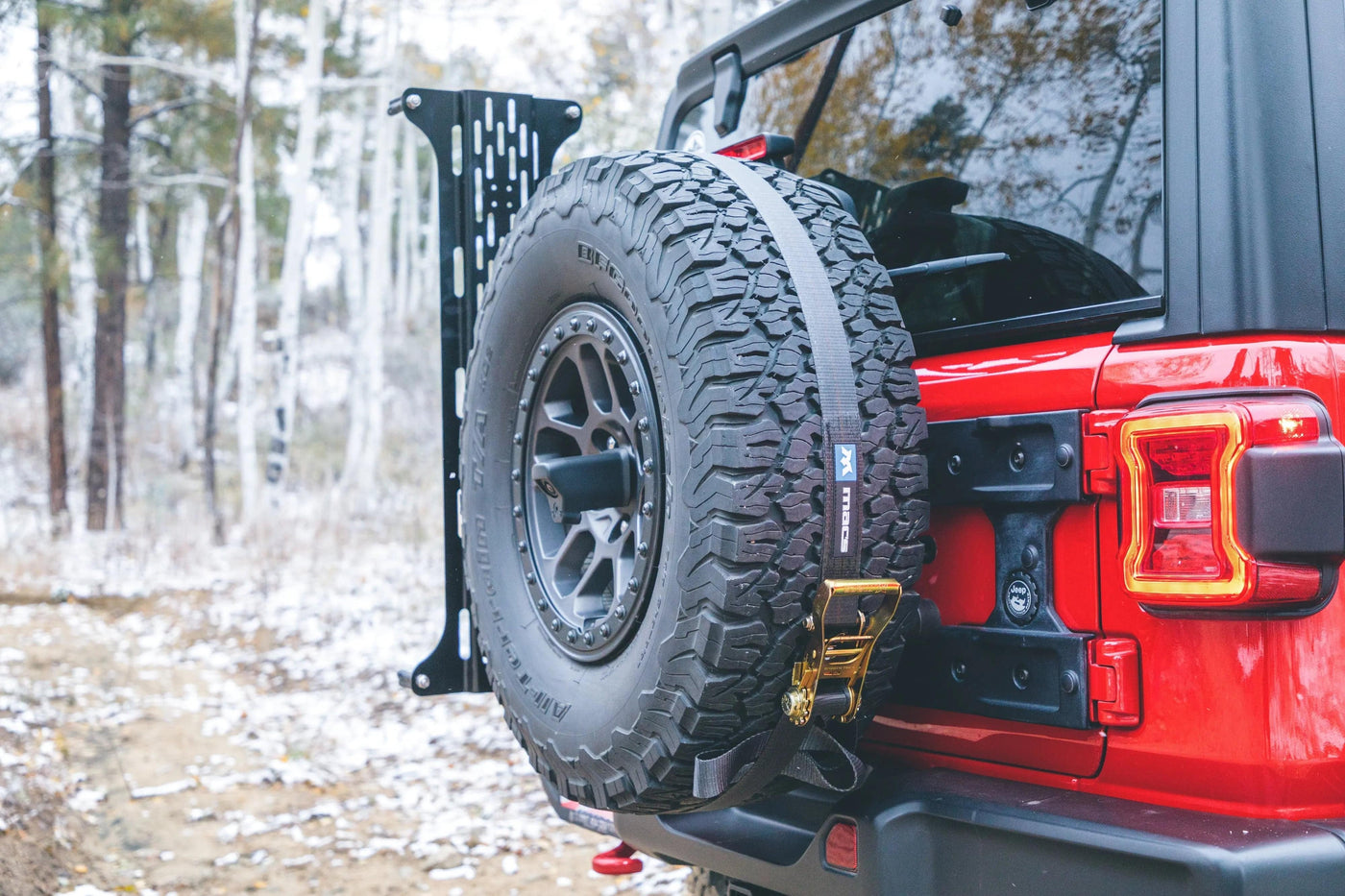 Overland Kitted Spare Tire Accessory Bracket - Wheel Every Weekend