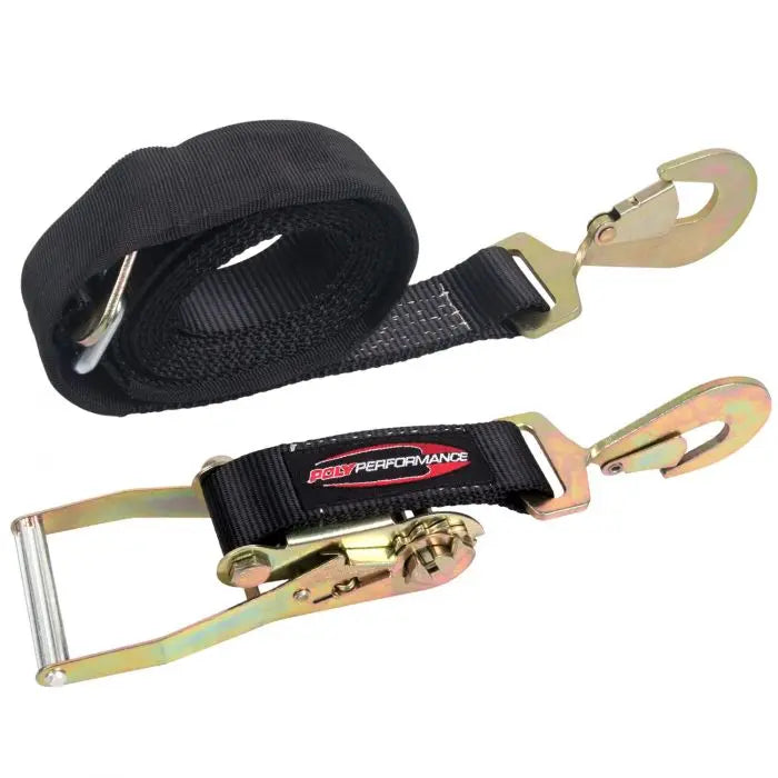 Poly Performance Ratchet Tie Down w/ Twisted Snap Hook & Axle Strap Combo (12') - Wheel Every Weekend